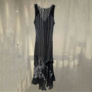 Komarov Sheer Ruffle Dress